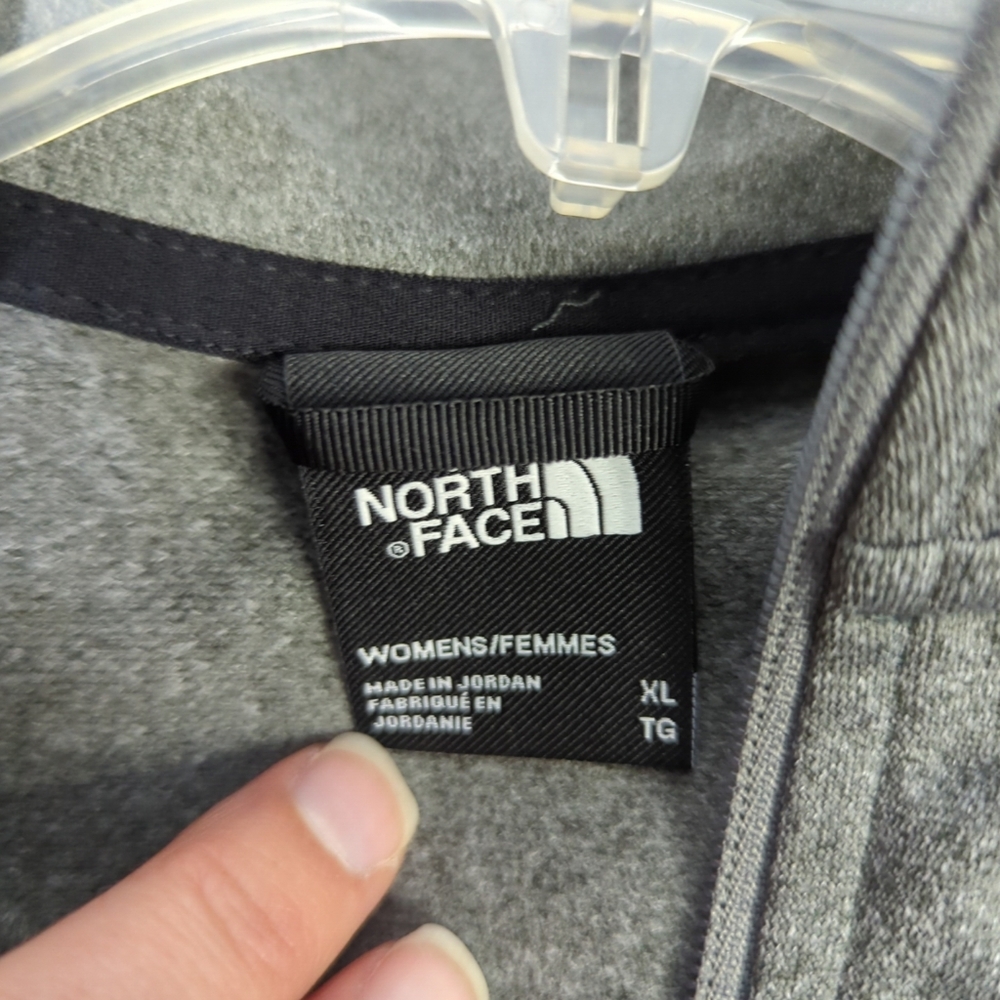 The North Face‎ Womens XL Gray Quarter Zip Fleece Pullover Heather Mock Neck 477 - Picture 6 of 7